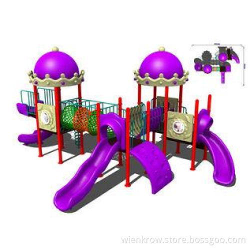 Custom Childrens LLDPE.Galvanized Steel Playground Slide Eq